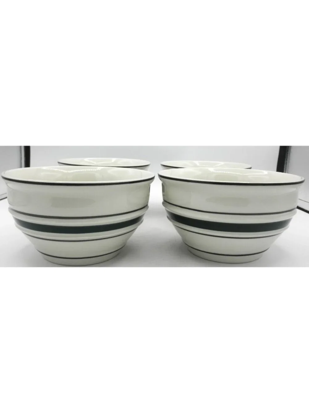 Green Crock (Black Edge) by Tienshen Soup Cereal Bowl Set of 4 Pattern: TIEGRC